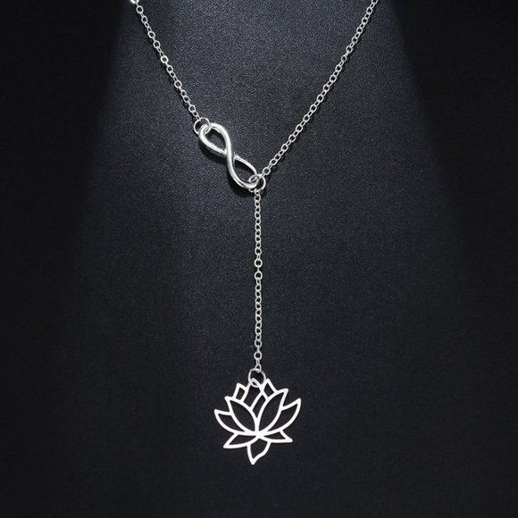 5 for $25 Infinity Lotus Necklace - Picture 6 of 8
